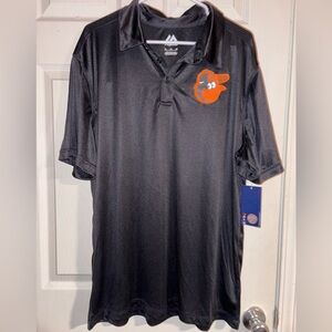 Baltimore Orioles Black Polo with Orange Logo